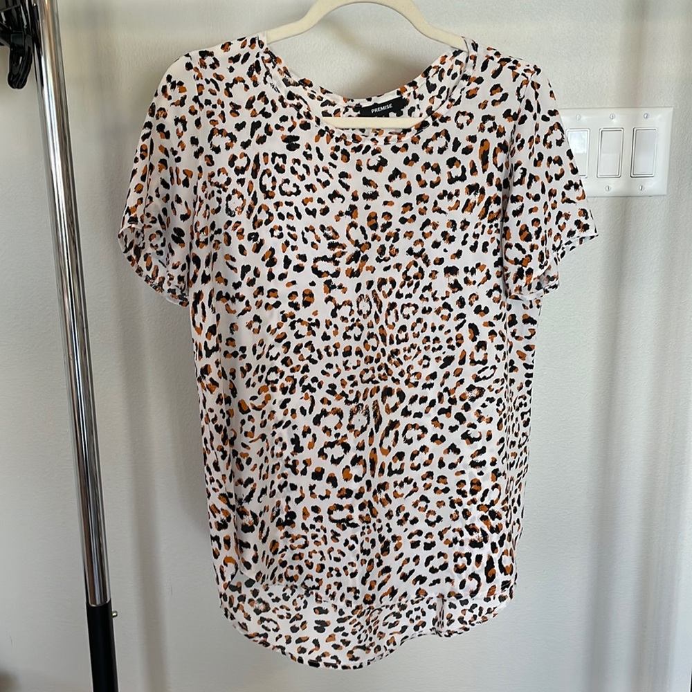Premise Leopard Patterned Polyester Blouse